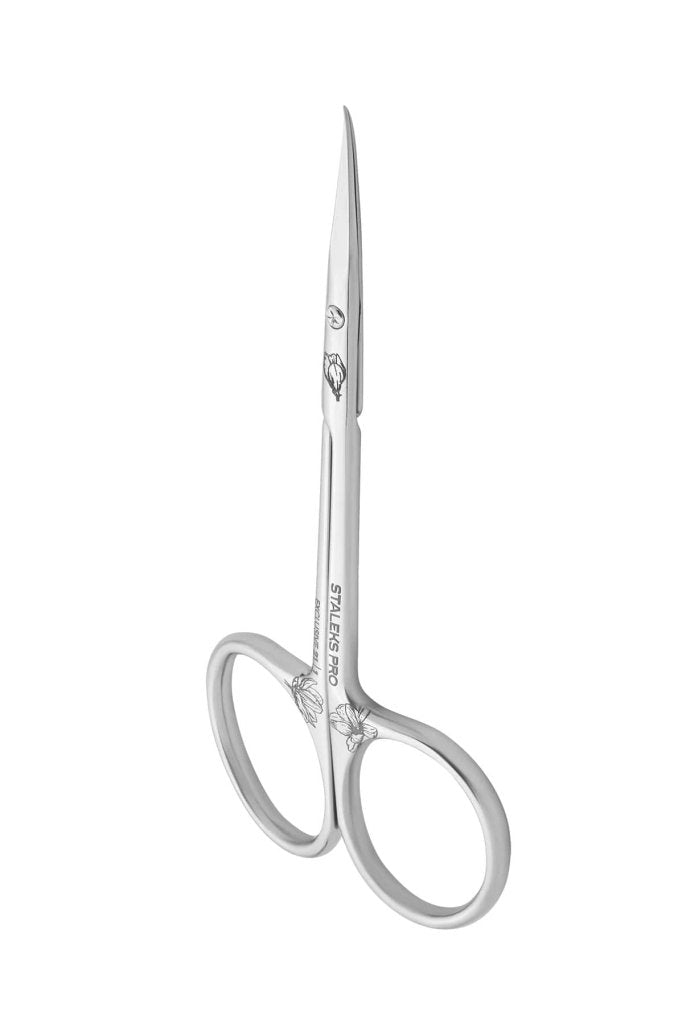 Cuticle Scissors with Curved Blades STALEKS PRO Exclusive 21 Type 2, 21 mm - Level Up Beauty Supply