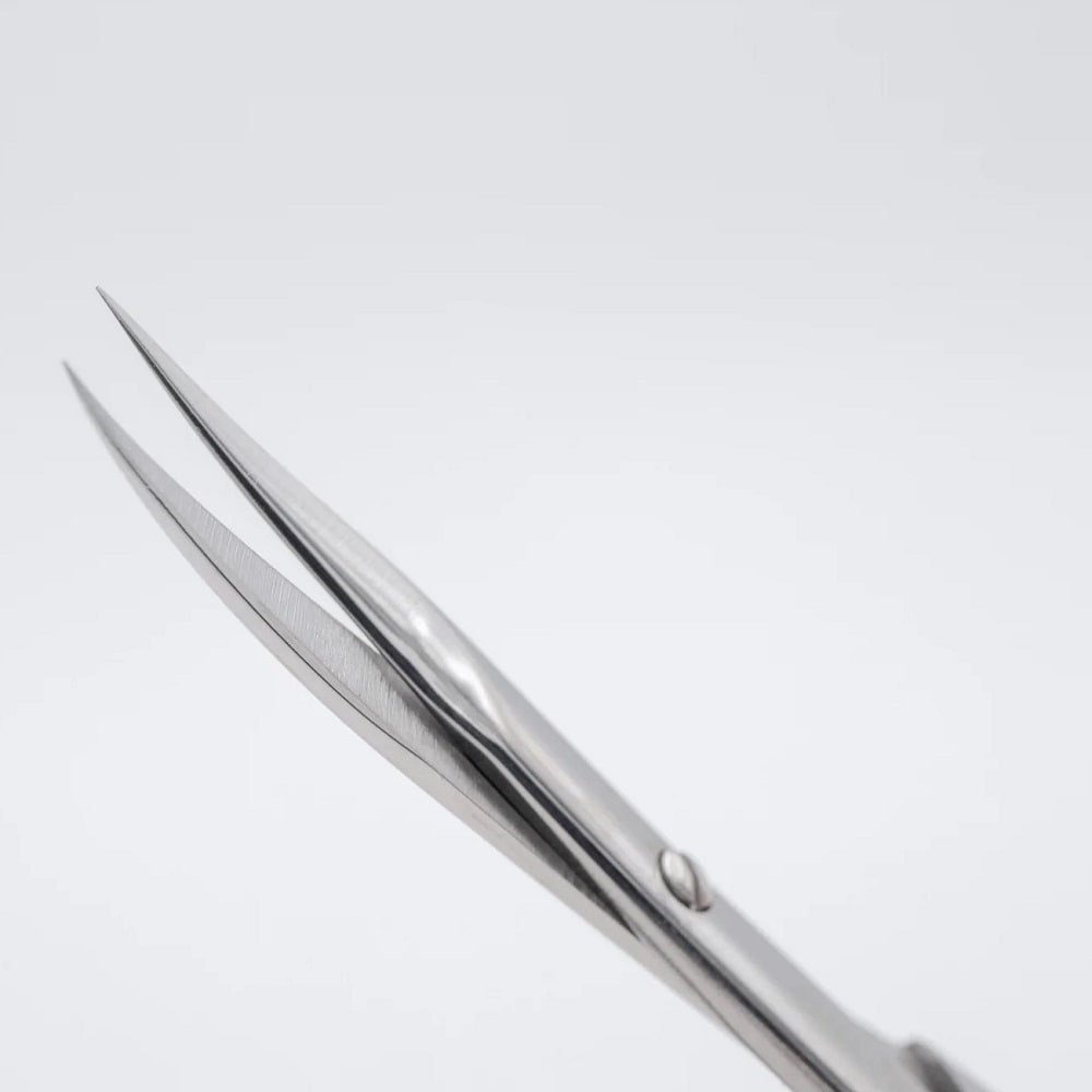 Cuticle Scissors with Narrow Curved Blades for left hand STALEKS Pro Expert 11 Type 3, 21 mm - Level Up Beauty Supply