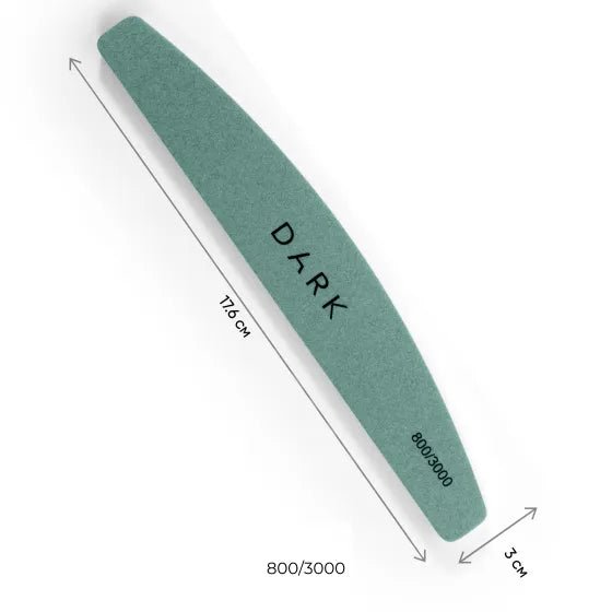 DARK - Curved Nail Polishing File 800/ 3000gr - Level Up Beauty Supply