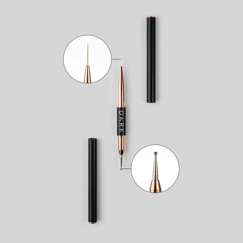 DARK Double - sided Brush (Liner 13mm + Dots 2mm) - Level Up Beauty Supply
