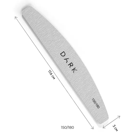 DARK Set of Curved Zebra disposable files, 25 pcs (150/180 grit) - Level Up Beauty Supply