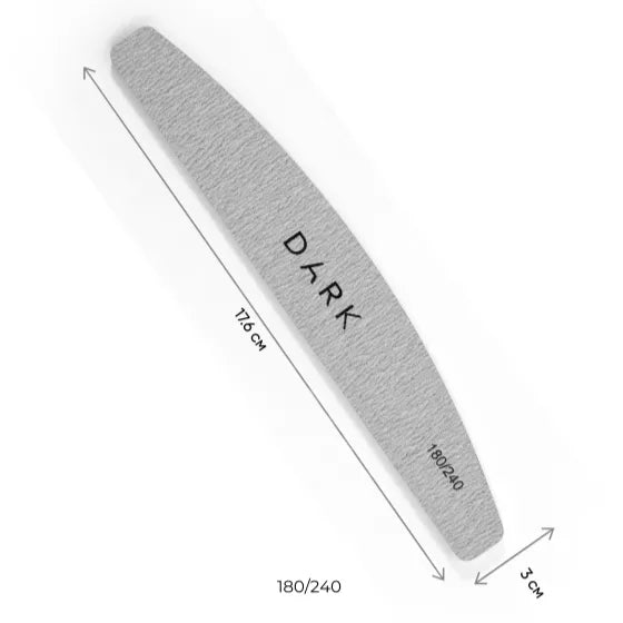 DARK Set of Curved Zebra disposable files, 25 pcs (180/240 grit) - Level Up Beauty Supply