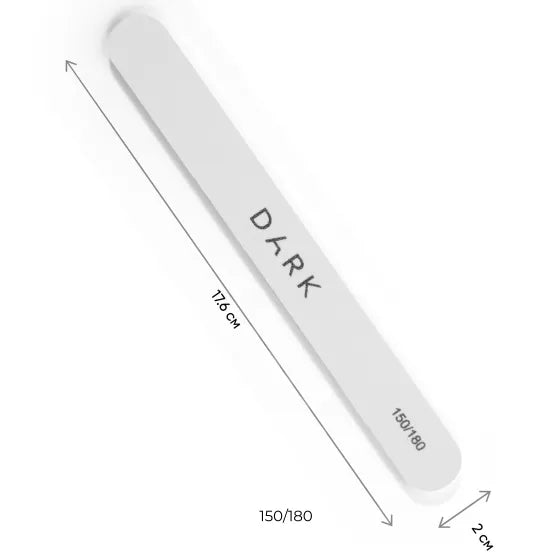 DARK Set of White Classic disposable files, 25 pcs (150/180 grit) - Level Up Beauty Supply