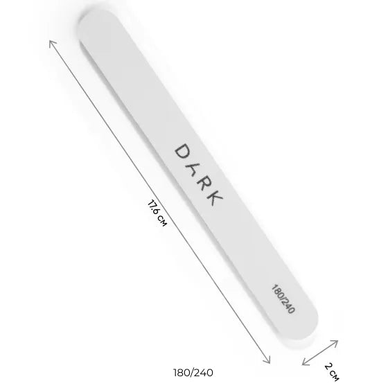 DARK Set of White Classic disposable files, 25 pcs (180/240 grit) - Level Up Beauty Supply