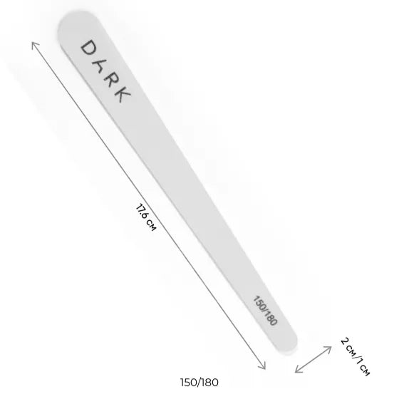 DARK Set of disposable files "Drop", 10 pcs (150/180 grit) - Level Up Beauty Supply