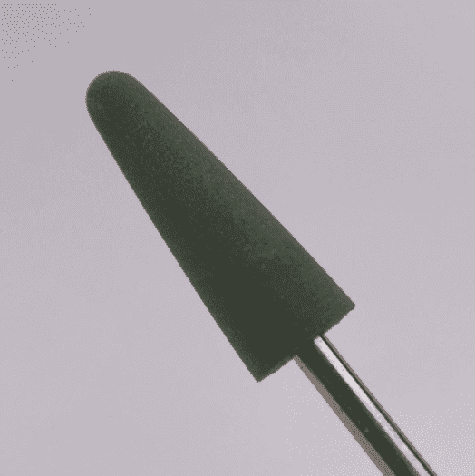 DARK Silicone Polisher 302, Thin Rounded Bullet, Green - Level Up Beauty Supply