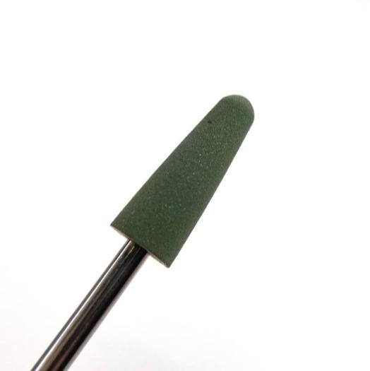 DARK Silicone Polisher 304, Thin Rounded Bullet, Green - Level Up Beauty Supply