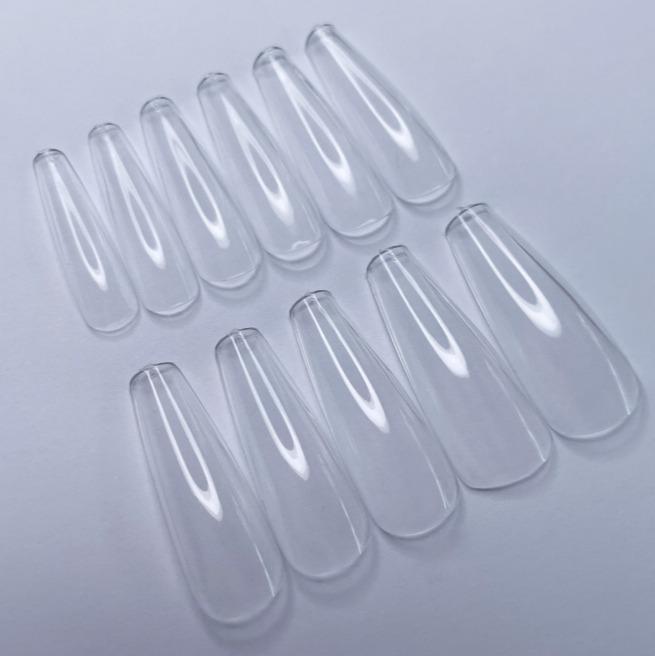 DARK Soft Gel tips Ballerina, 460 pcs - Level Up Beauty Supply