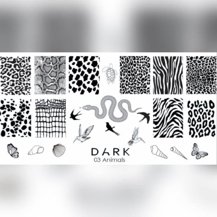 DARK Stamping Plate 03 - Level Up Beauty Supply