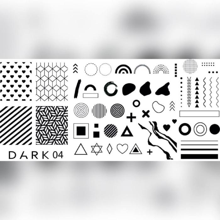 DARK Stamping Plate 04 - Level Up Beauty Supply