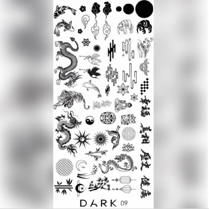 DARK Stamping Plate 09 - Level Up Beauty Supply