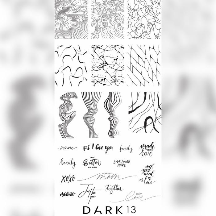 DARK Stamping Plate 13 - Level Up Beauty Supply