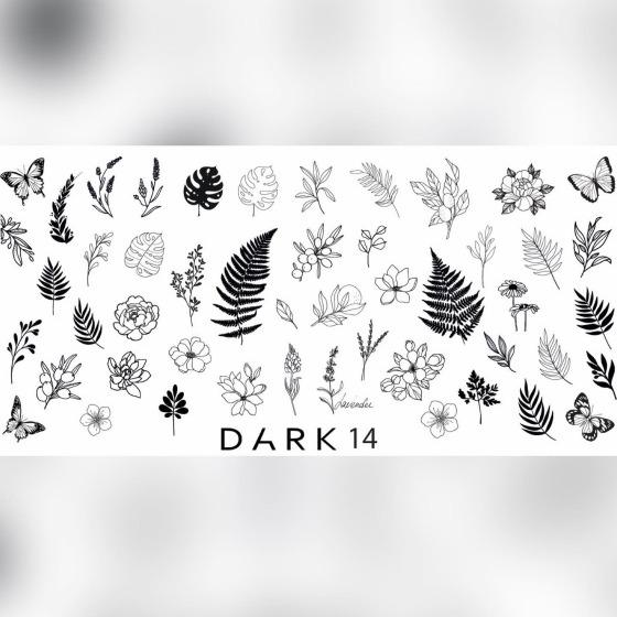 DARK Stamping Plate 14 - Level Up Beauty Supply