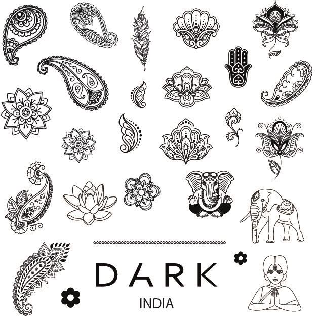 DARK Stamping Plate "India" - Level Up Beauty Supply