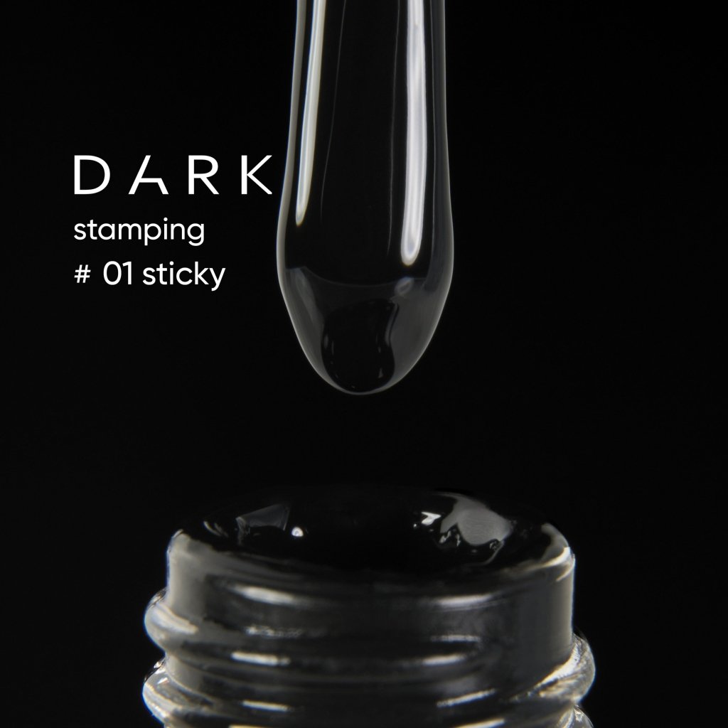 DARK Stamping polish 01 Black, 10 ml - Level Up Beauty Supply
