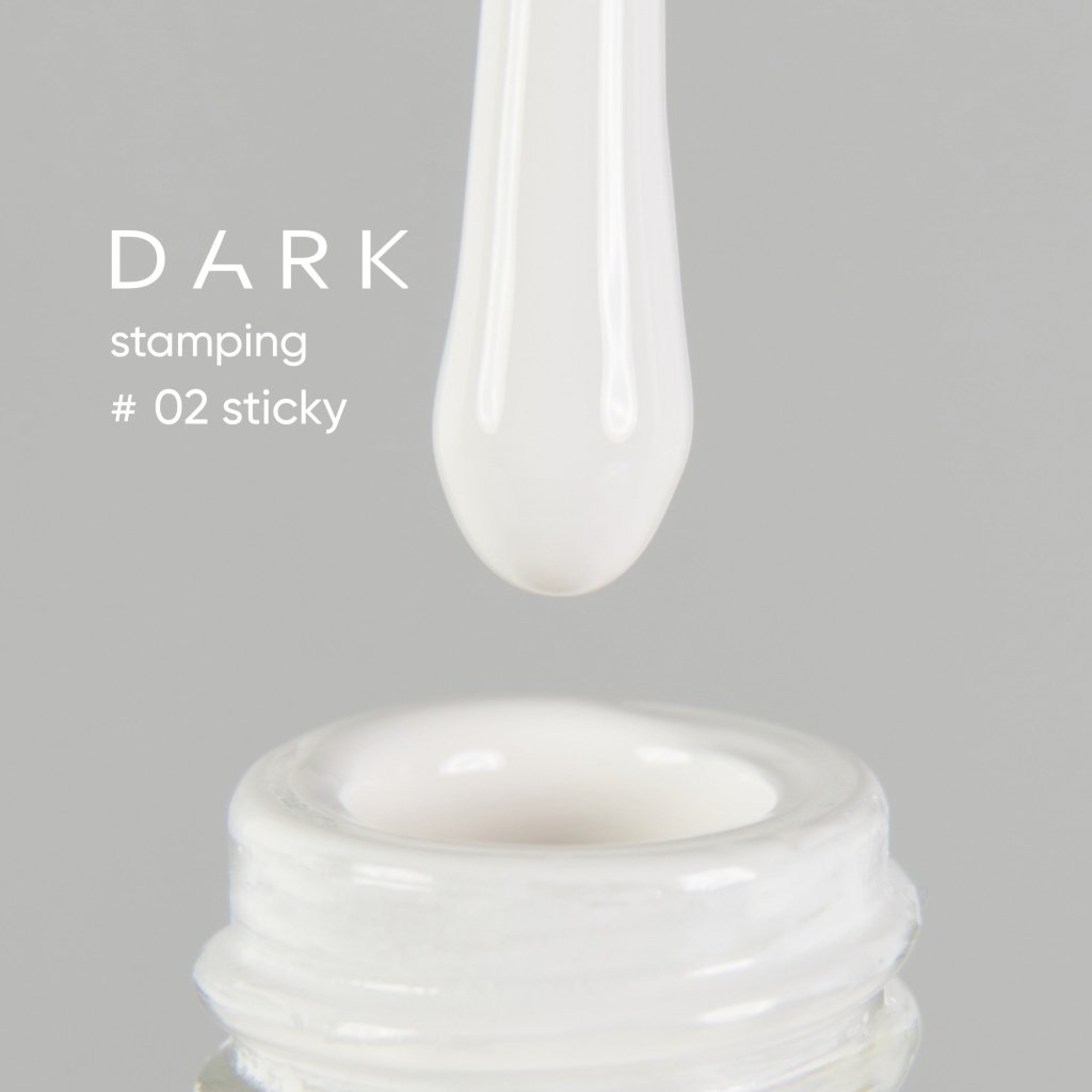 DARK Stamping polish 02 White, 10 ml - Level Up Beauty Supply