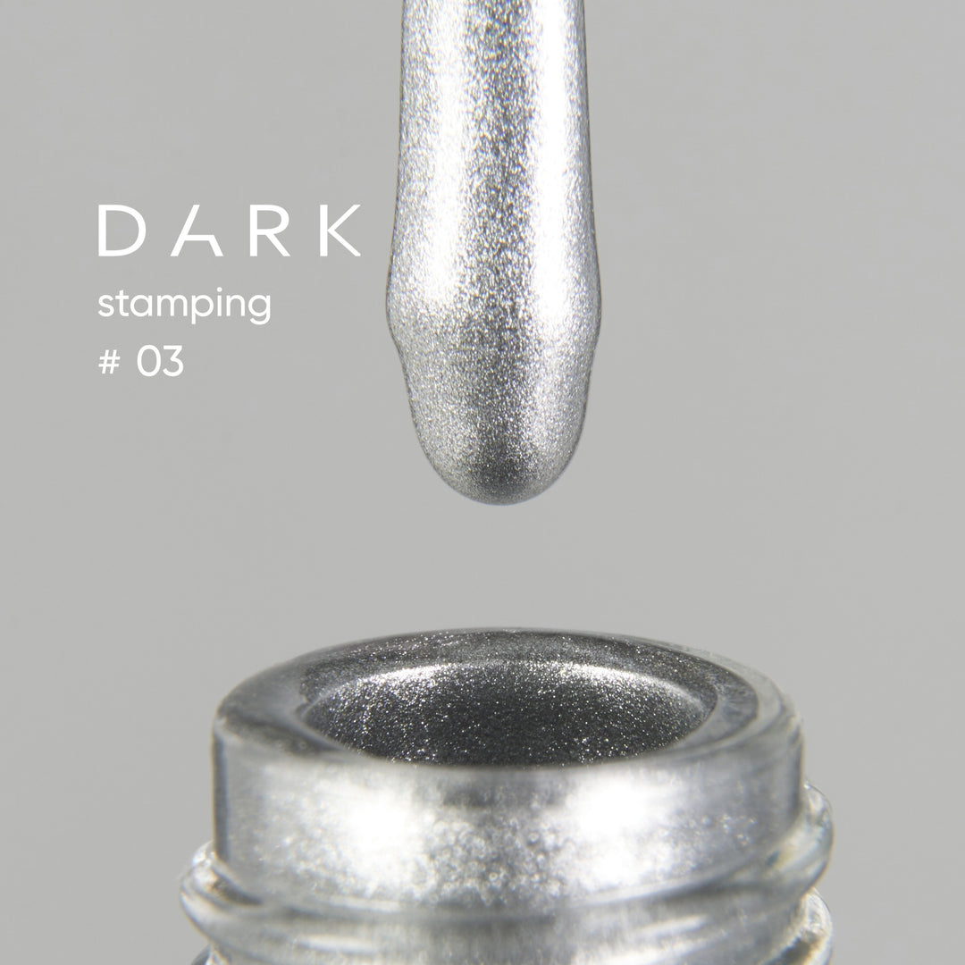 DARK Stamping polish #03 Silver, 8ml