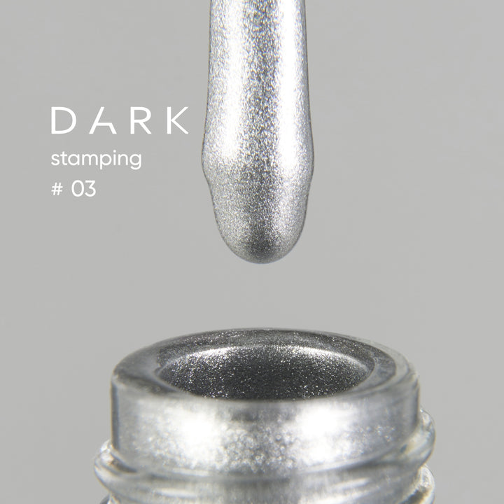 DARK Stamping polish #03 Silver, 8ml