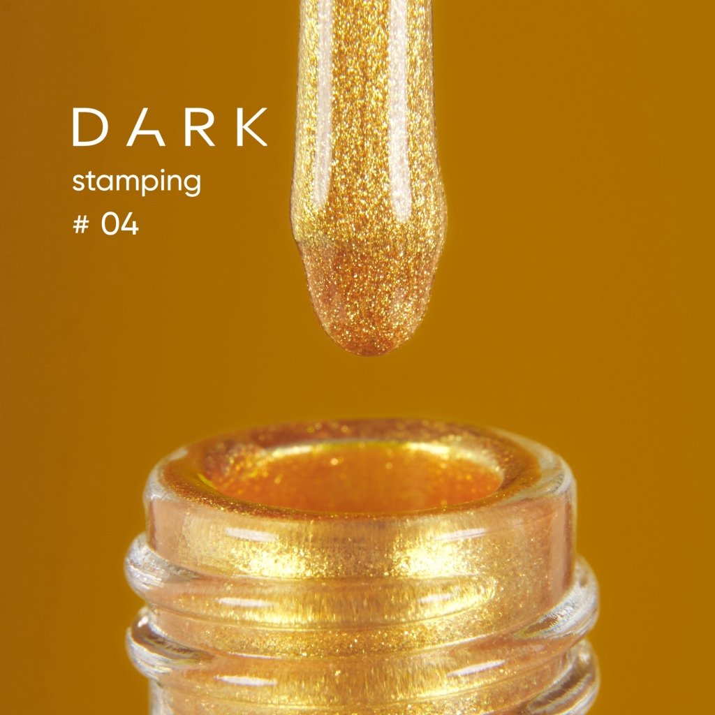 DARK Stamping polish 04 Gold, 10ml - Level Up Beauty Supply