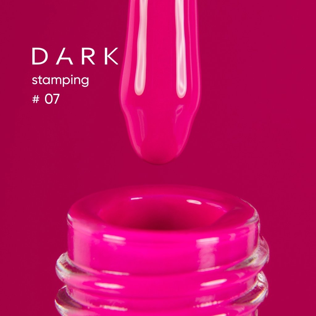 DARK Stamping polish 07 Pink, 10ml - Level Up Beauty Supply