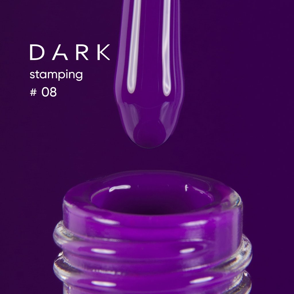 DARK Stamping polish 08 Violet, 10 ml - Level Up Beauty Supply