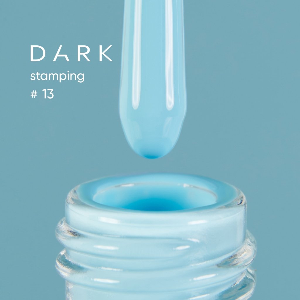 DARK Stamping polish 13 Sky Blue, 10ml - Level Up Beauty Supply