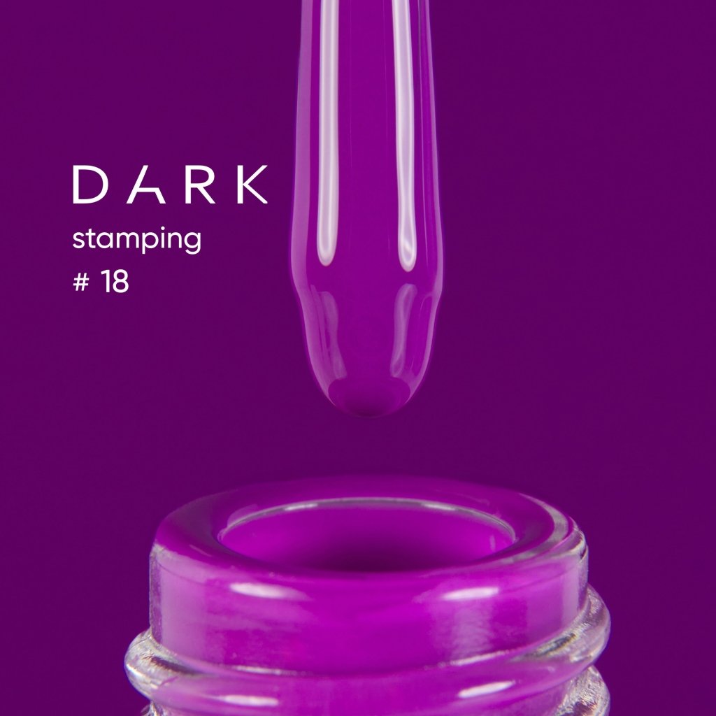 DARK Stamping polish 18 Fuchsia, 8ml - Level Up Beauty Supply