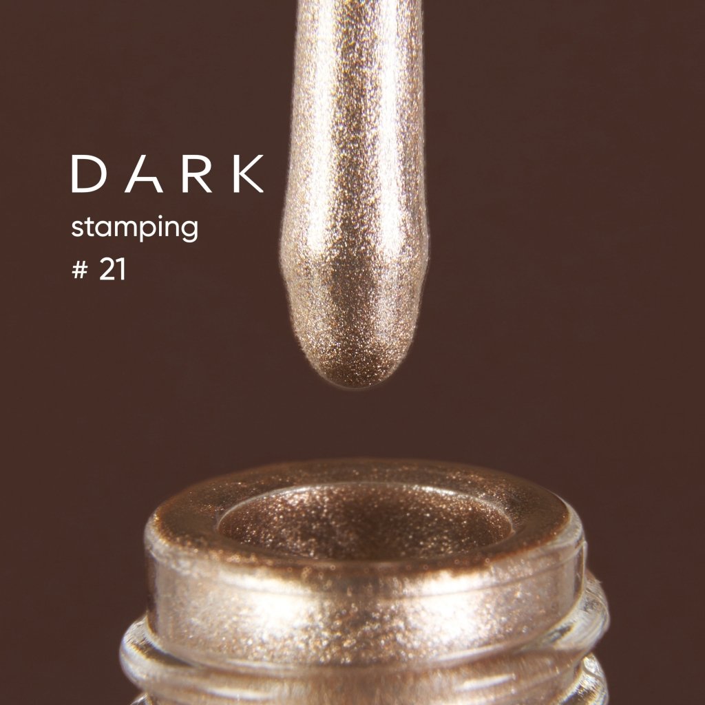 DARK Stamping polish 21 White Gold Metallic, 10 ml - Level Up Beauty Supply