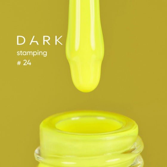 DARK Stamping polish 24 Yellow Neon, 10ml - Level Up Beauty Supply