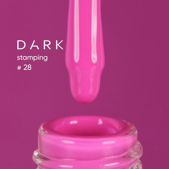 DARK Stamping polish #28 Pink Neon, 10ml