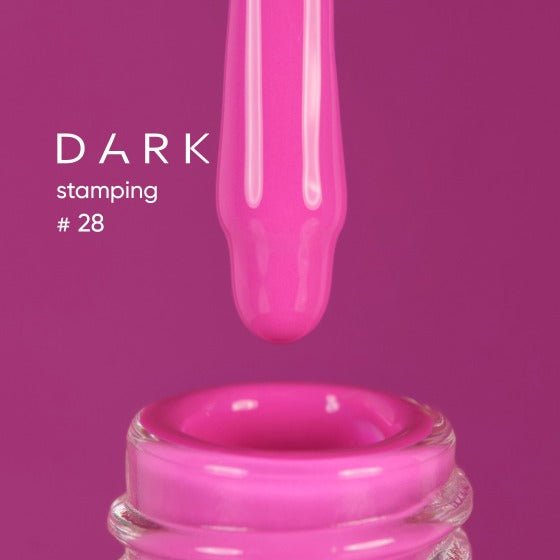 DARK Stamping polish 28 Pink Neon, 10ml - Level Up Beauty Supply