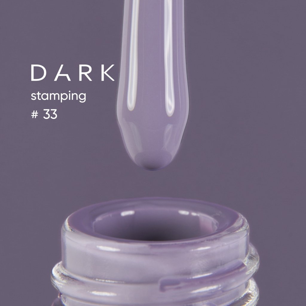 DARK Stamping polish 33 Grey, 10ml - Level Up Beauty Supply