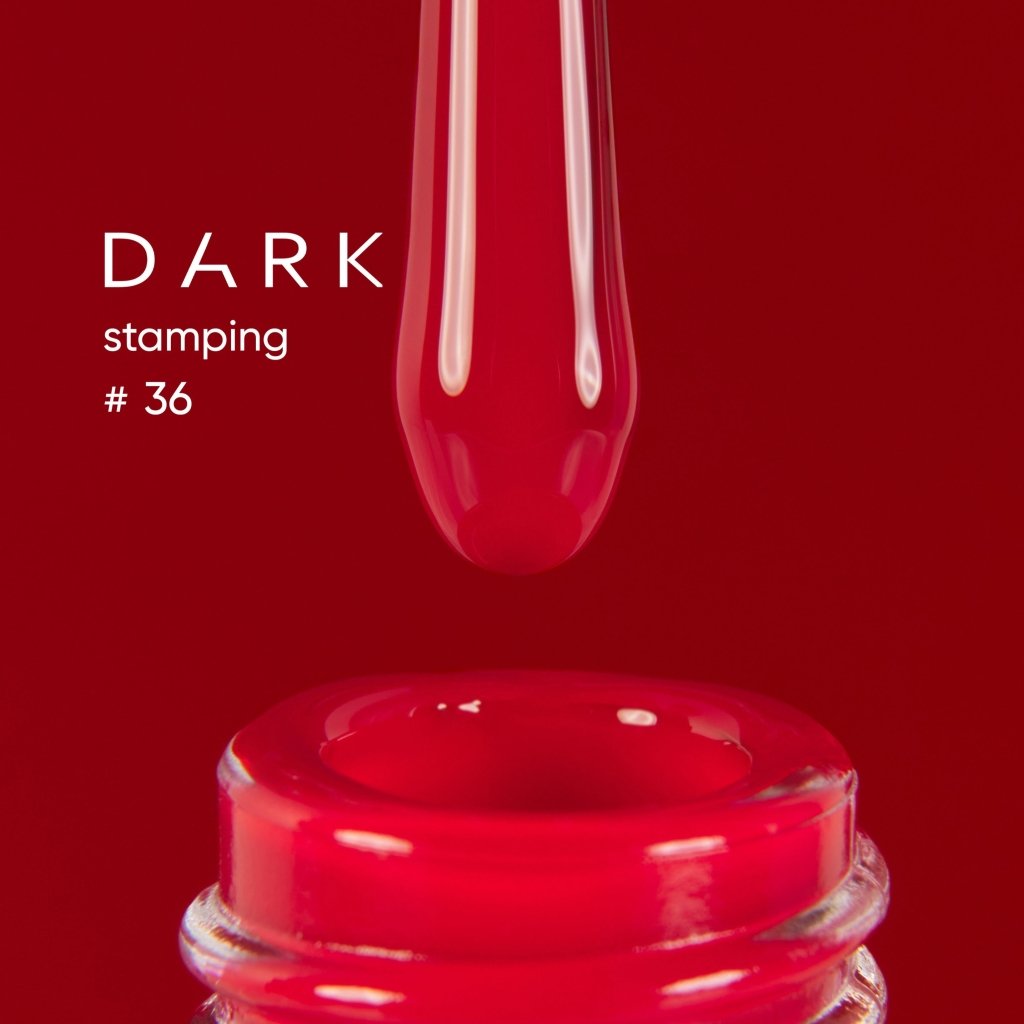 DARK Stamping polish 36 Ferrari Red, 10ml - Level Up Beauty Supply