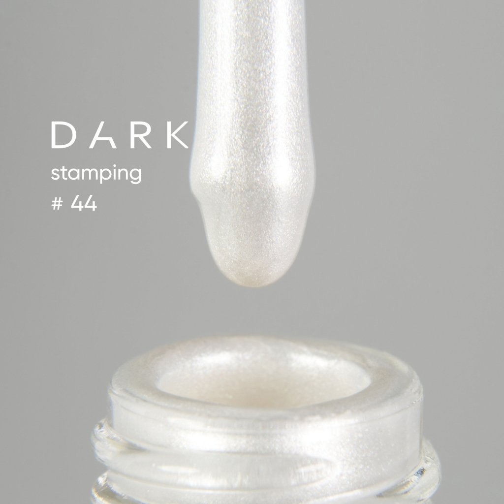 DARK Stamping polish 44 Pearl White, 10ml - Level Up Beauty Supply