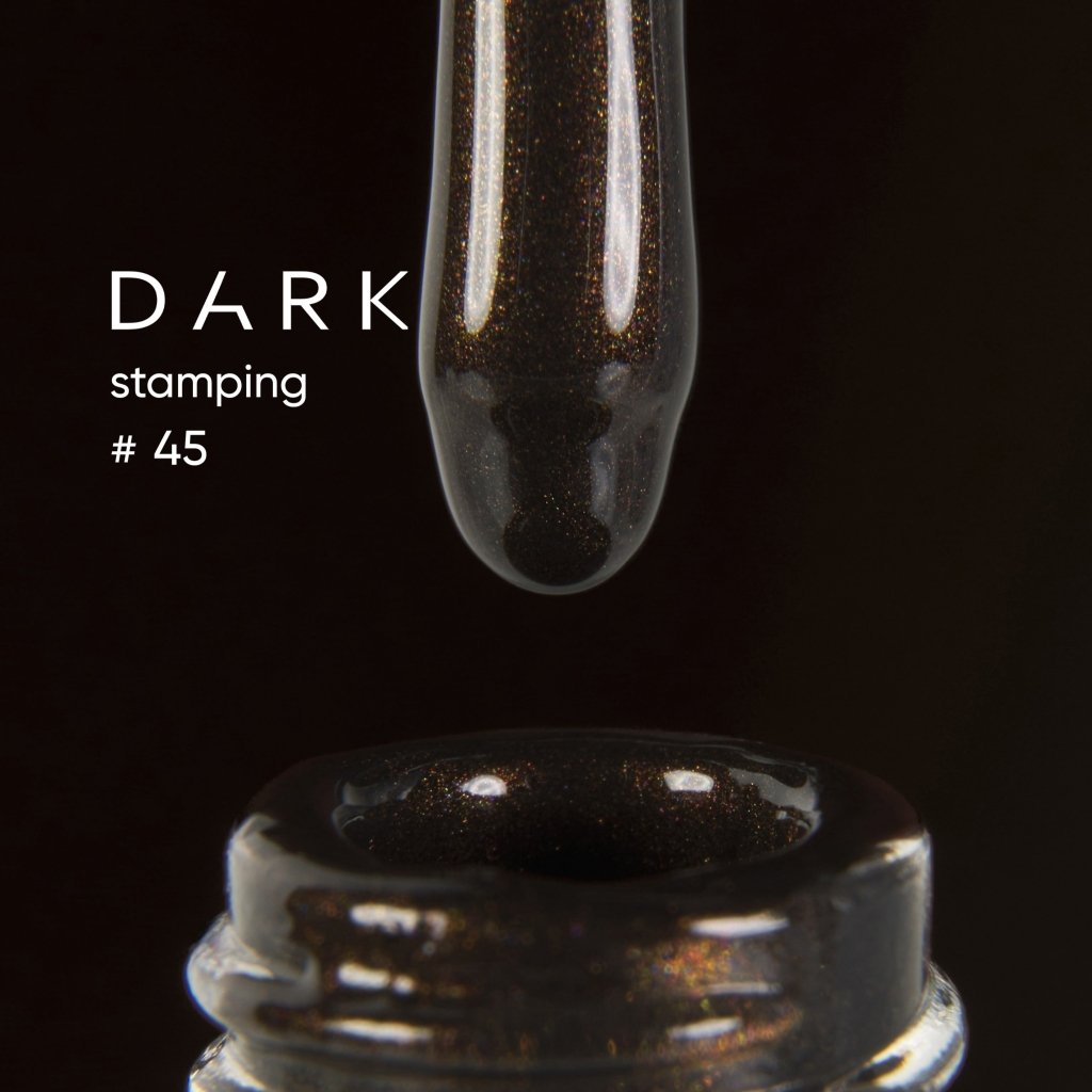 DARK Stamping polish 45 Brown Metallic, 10 ml - Level Up Beauty Supply