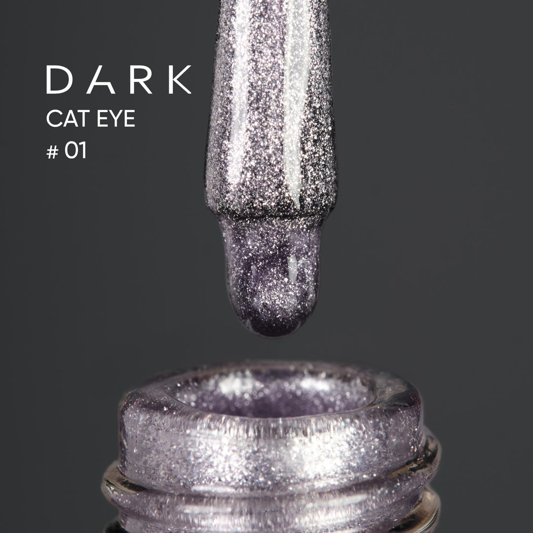 Dark gel polish Cat Eye 01, 10 ml