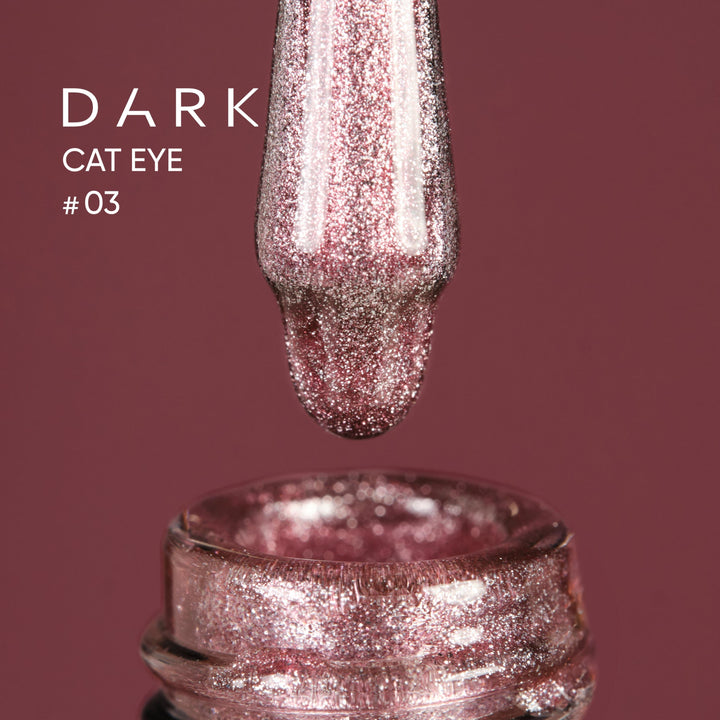 Dark gel polish Cat Eye 03, 10 ml