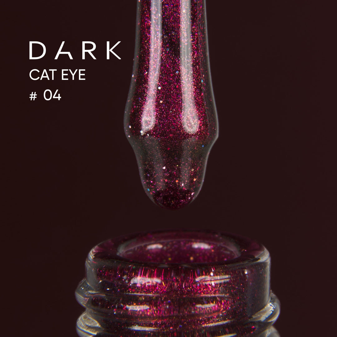 Dark gel polish Cat Eye 04, 10 ml