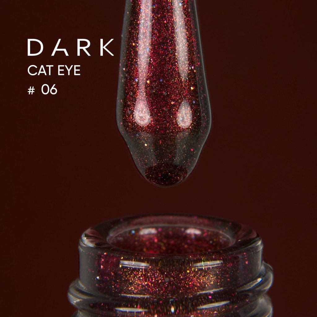 Dark gel polish Cat Eye 06, 10 ml (TPO Free) - Level Up Beauty Supply