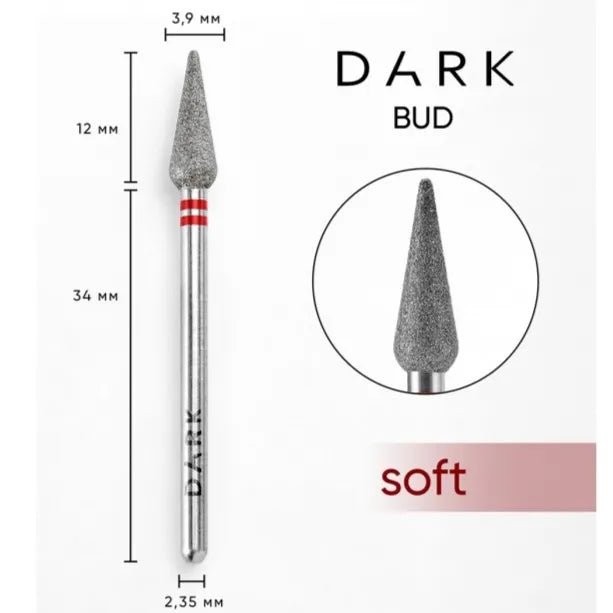 DARK Diamond Nail Bit Candle Fine (Red) - Level Up Beauty Supply