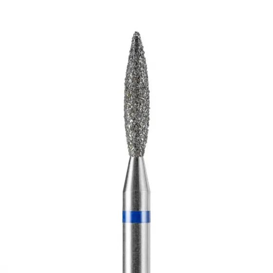 DARK Diamond Nail Bit Pointy Flame 2.1 x 10 Medium (Blue) - Level Up Beauty Supply