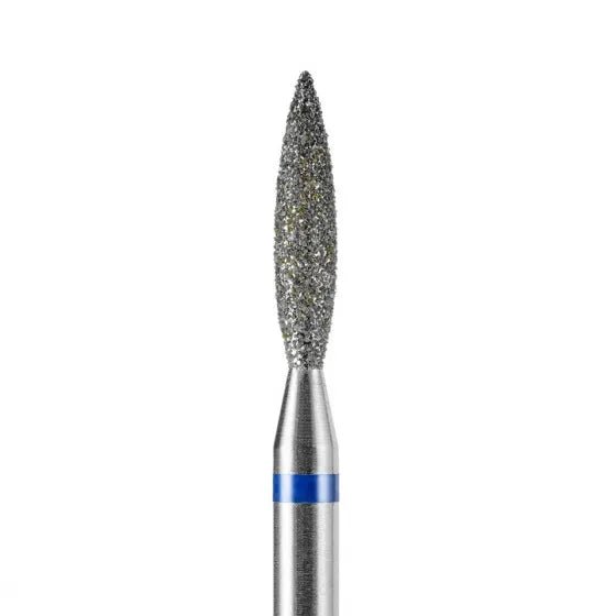 DARK Diamond Nail Bit Pointy Flame 2.3 x 10 Medium (Blue) - Level Up Beauty Supply