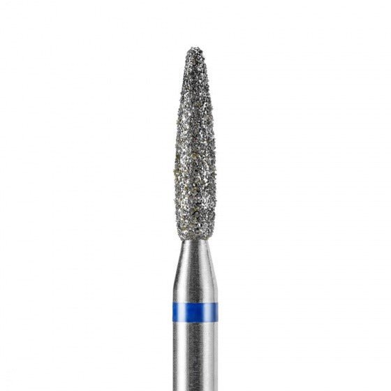 DARK Diamond Nail Bit Rounded Flame 2.1 x 10 Medium (Blue) - Level Up Beauty Supply