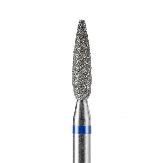 DARK Diamond Nail Bit Rounded Flame 2.4 x 10 Medium (Blue) - Level Up Beauty Supply
