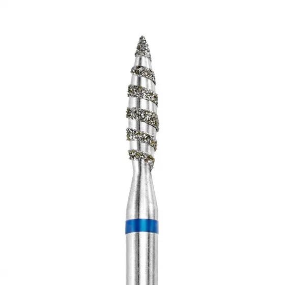 DARK Diamond Nail Bit Tornado Flame 2.3 x 10 Medium (Blue) - Level Up Beauty Supply