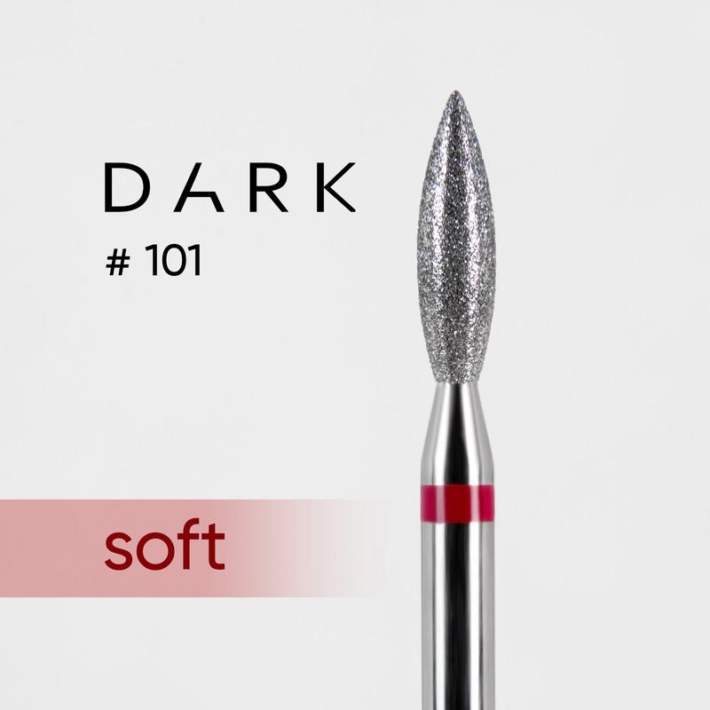 DARK Diamond Nail Bit 101 Flame 2.4 Fine (Red) - Level Up Beauty Supply