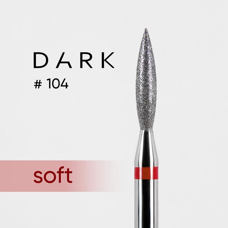 DARK Diamond Nail Bit 104 Flame 2.1 Fine (Red) - Level Up Beauty Supply