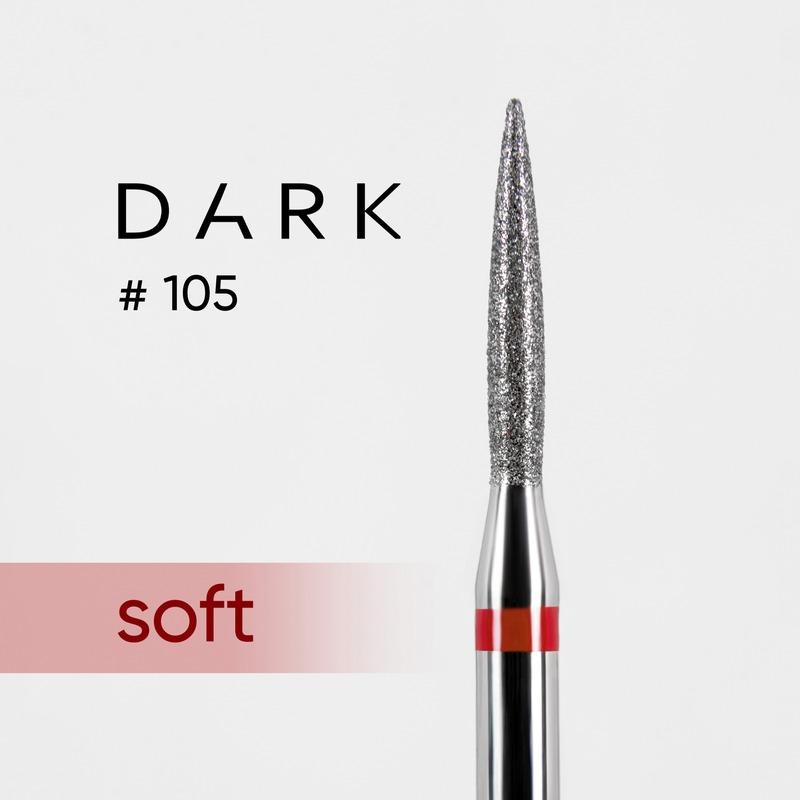 DARK Diamond Nail Bit 105 Flame 1.8 Fine (Red) - Level Up Beauty Supply
