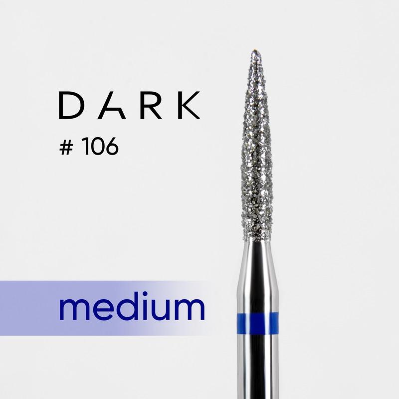 DARK Diamond Nail Bit 106 Flame 1.8 Medium (Blue) - Level Up Beauty Supply