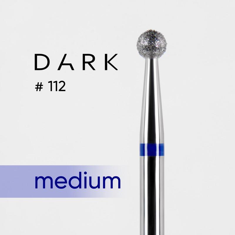 DARK Diamond Nail Bit 112 Ball 3.0 Medium (Blue) - Level Up Beauty Supply